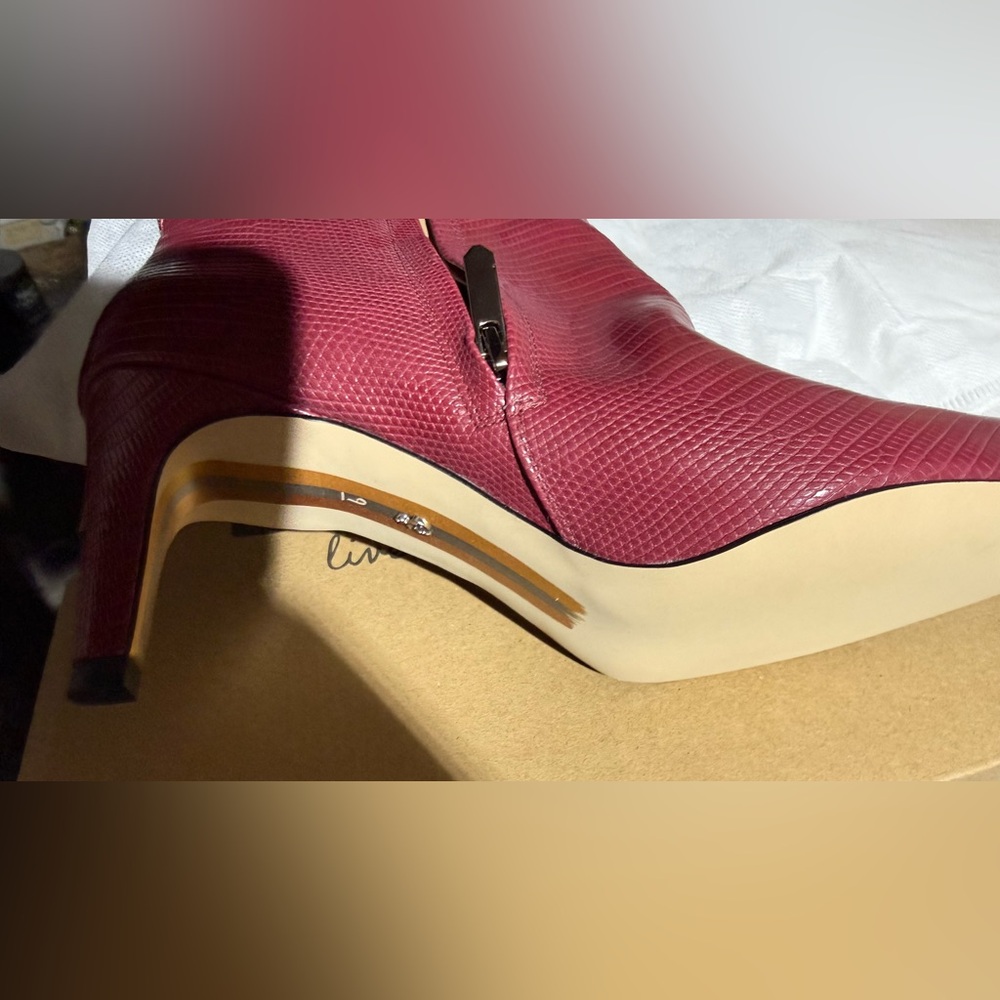 🔥Sam Eldeman Elegant Red Over-the-Knee Boots #NWOT - Picture 7 of 8